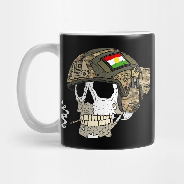 a skull with a Kurdish helmet. by JJadx